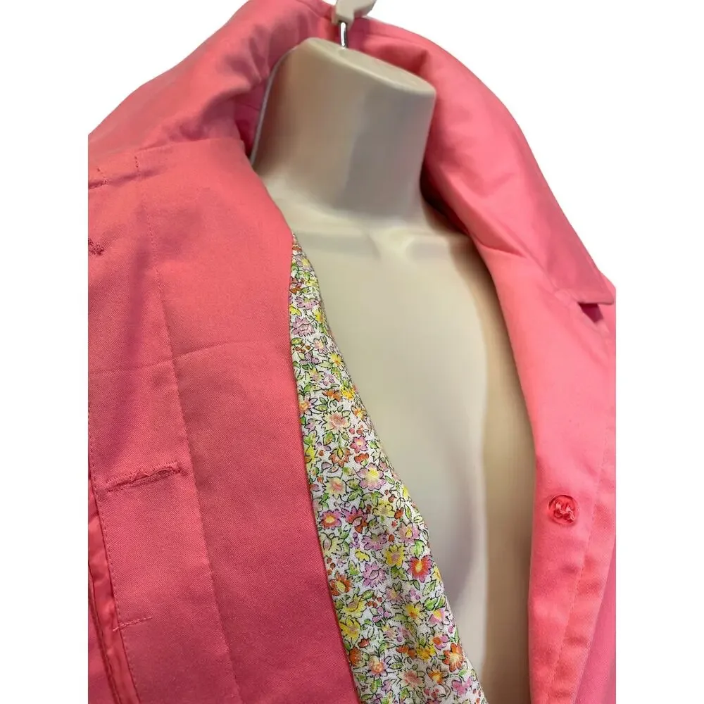 1 Madison Bright Pink Lightweight Car‎ Coat, Large, So Pretty! Barbie style!